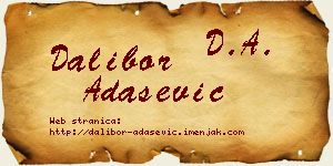 Dalibor Adašević vizit kartica